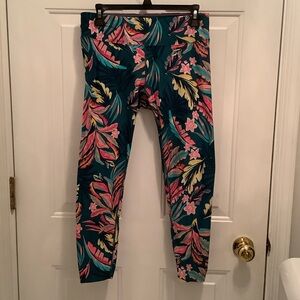 Calvin Klein Leggings with Tropical Floral Design